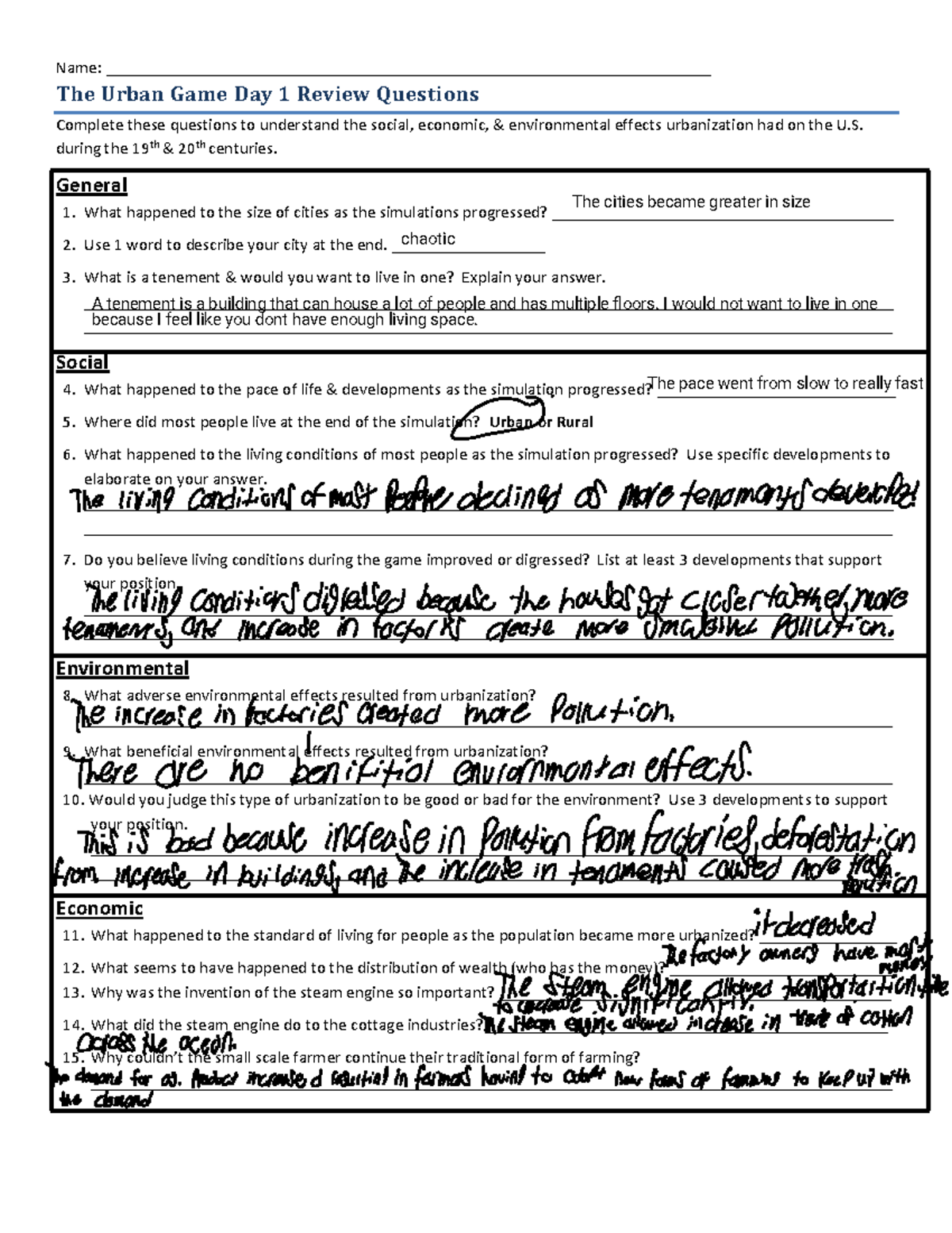 Kami Export - Jacob Janning - urban game questions - Name: - Studocu