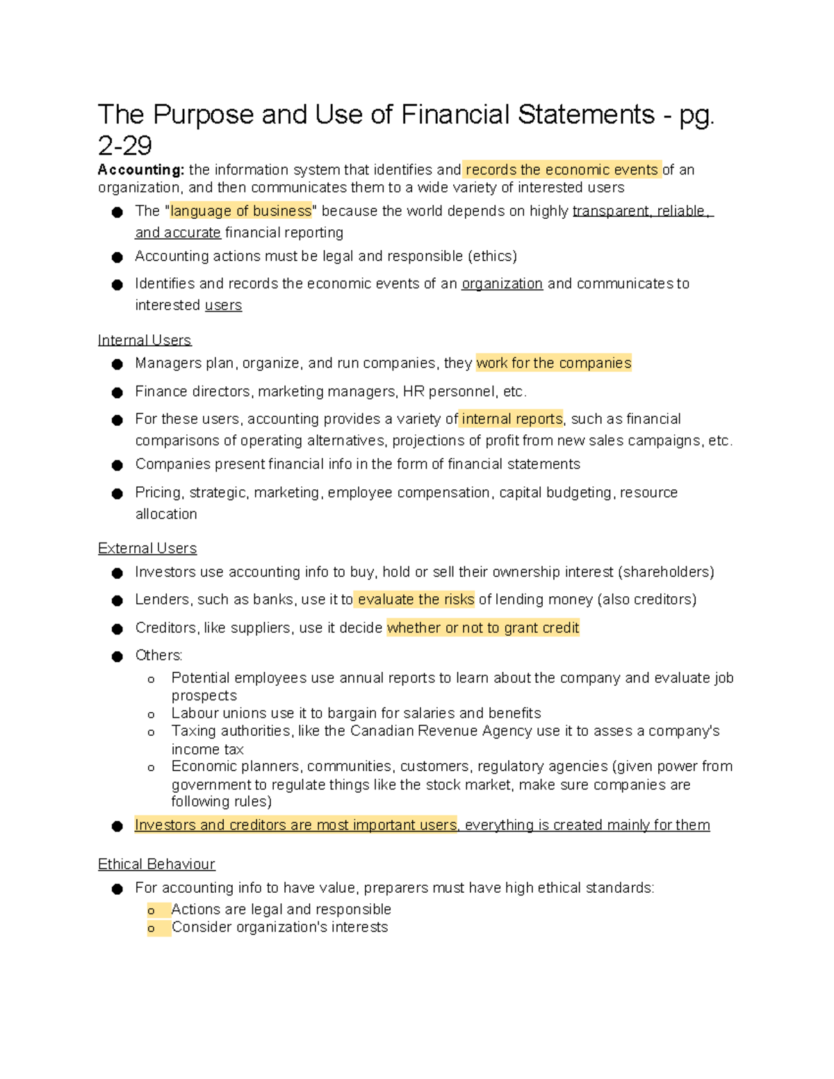 EXAM 1 Notes MOS 1023 - Summary Introduction to Accounting and Finance ...
