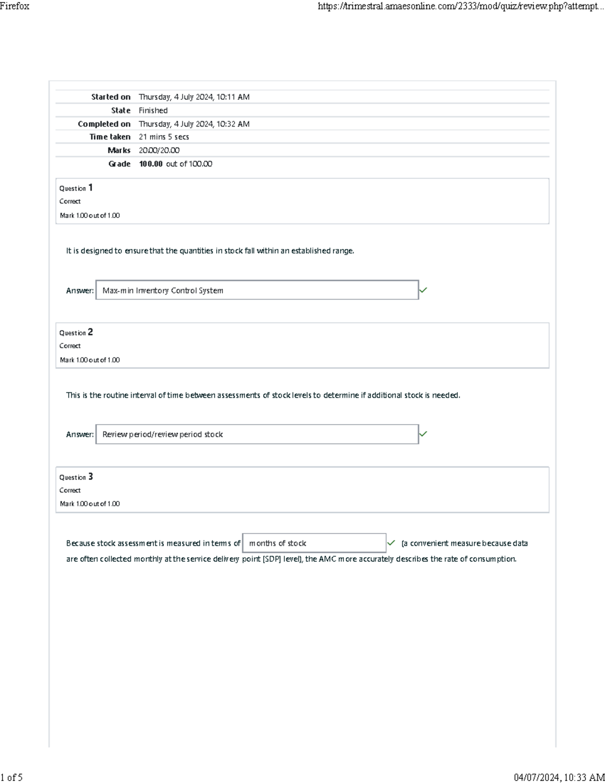 Prelim Quiz 2 Attempt Perfect - Started on Thursday, 4 July 2024, 10:11 ...