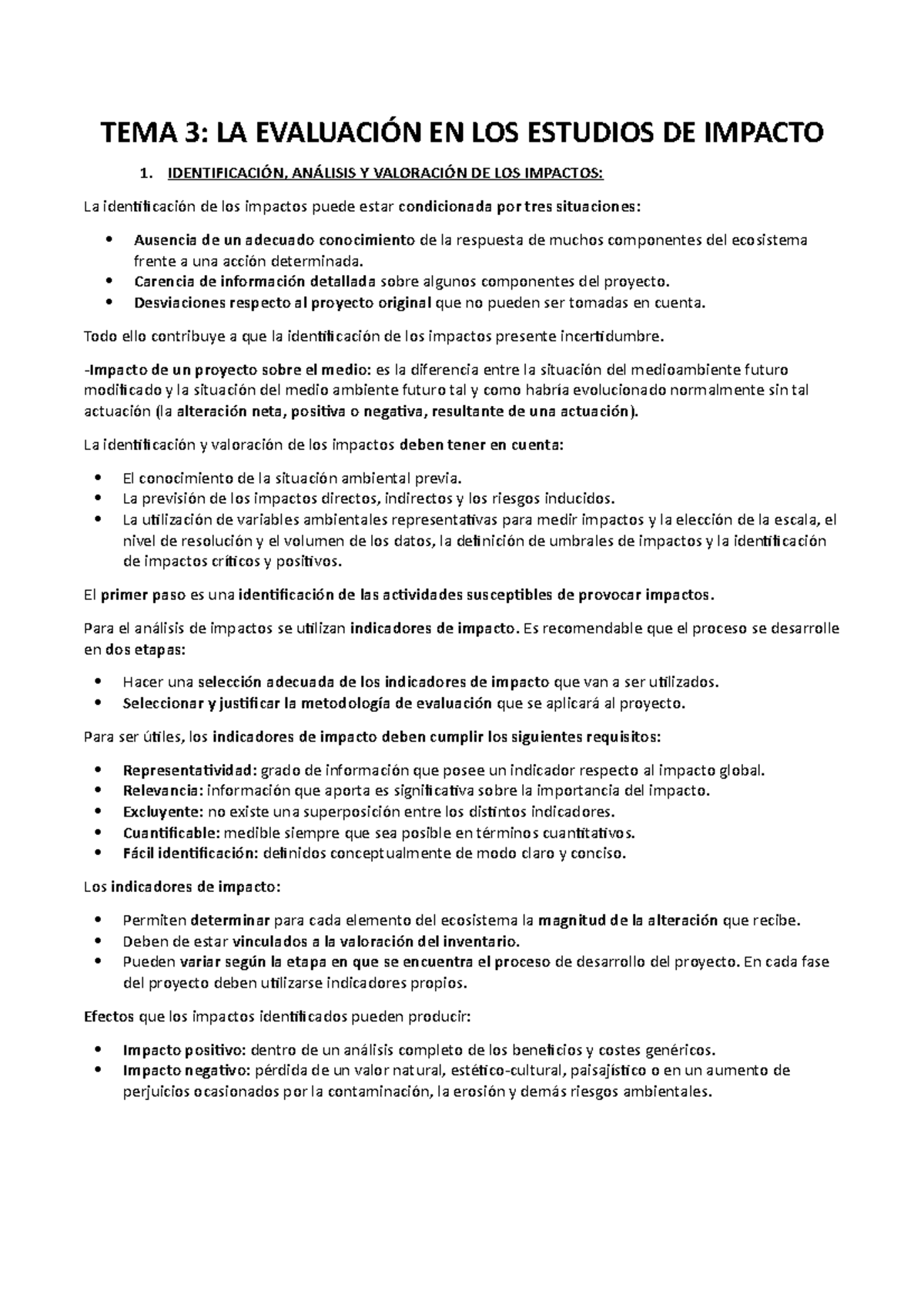 TEMA 3- Evaluación Del Impacto Ambiental 1 - TEMA 3: LA EVALUACIÓN EN ...