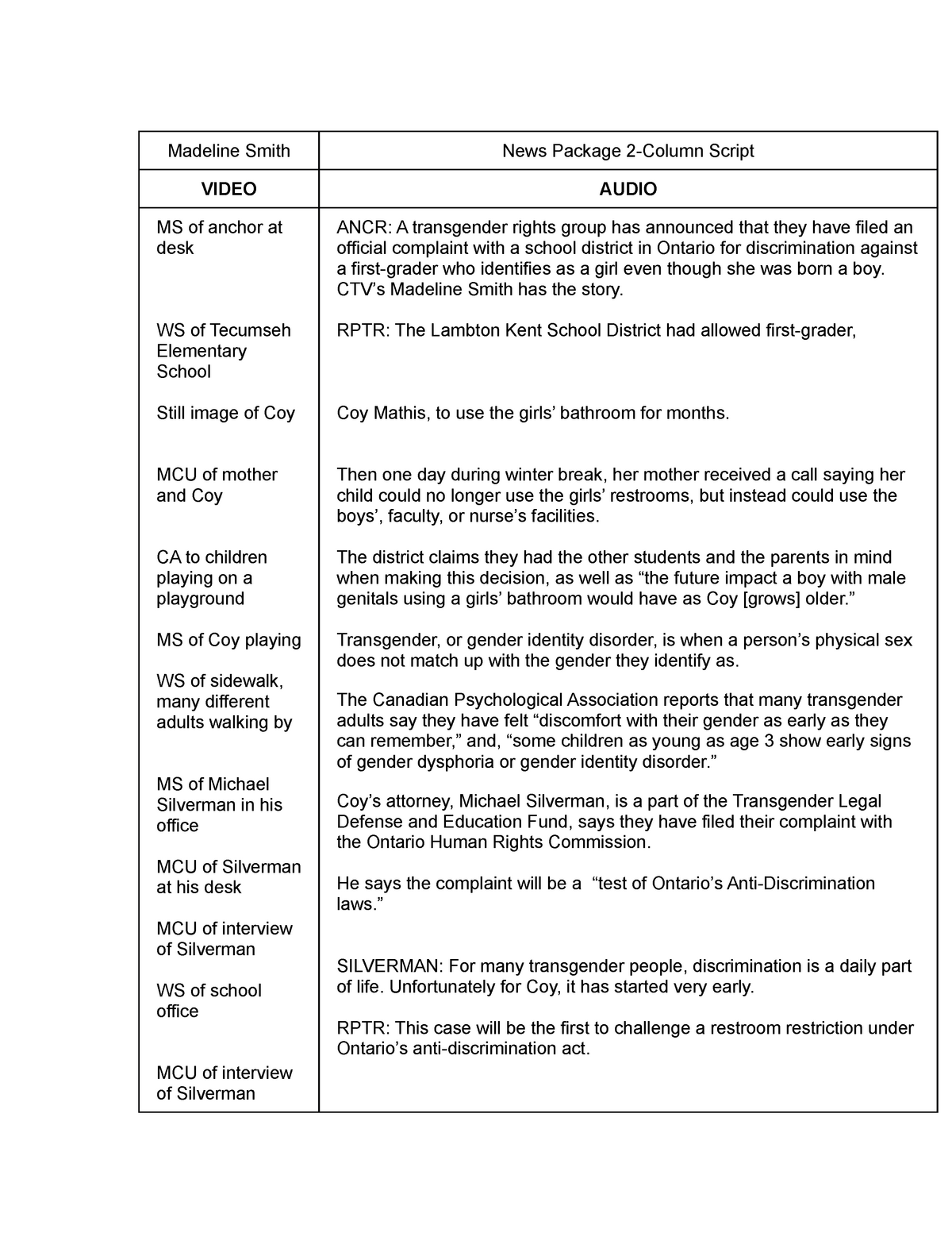 news-script-sample-madeline-smith-news-package-2-column-script-video-audio-ms-of-anchor-at