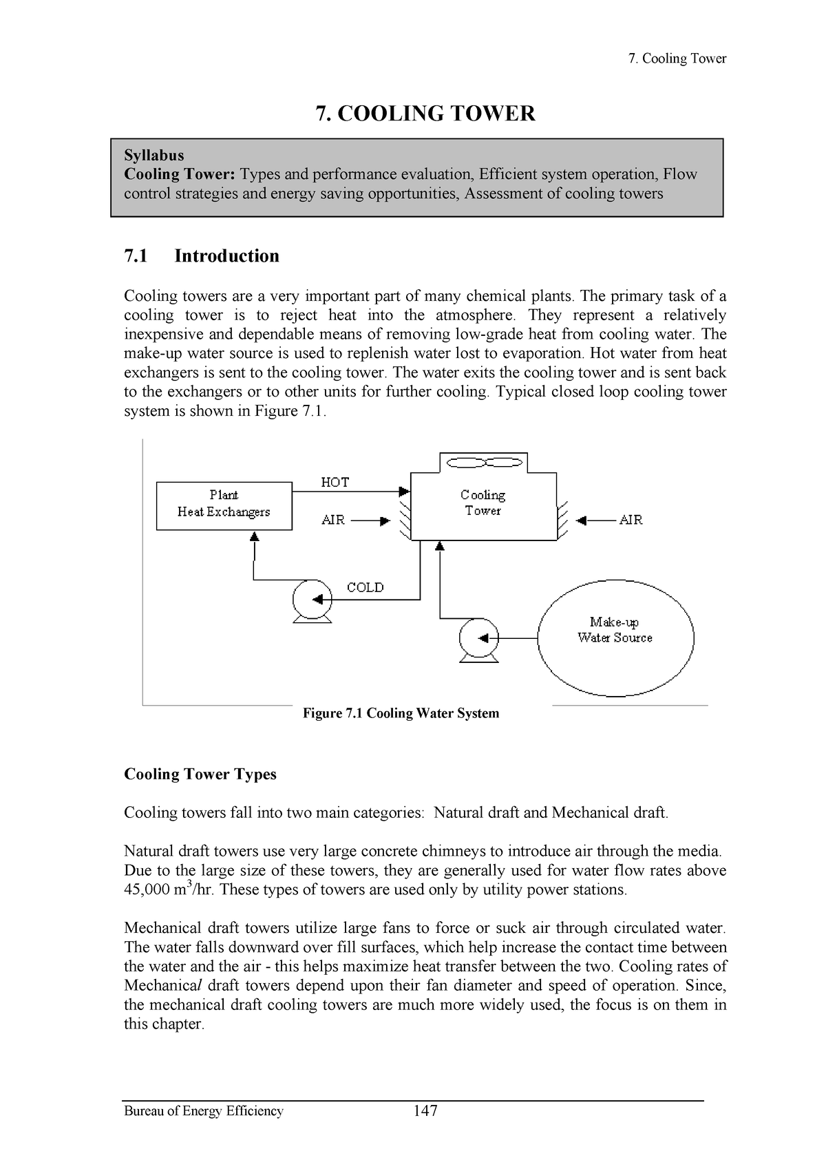 Chapter 3.7 Cooling Tower Edit - 7. COOLING TOWER Syllabus Cooling ...