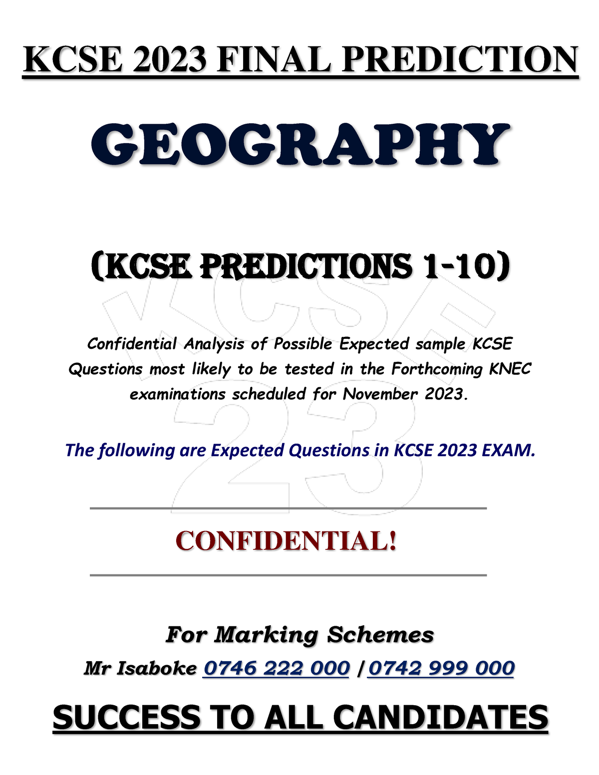 geography essay predictions 2023