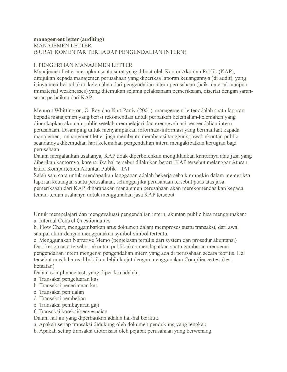 Management Letter Auditing Manajemen LET Management Letter Auditing   Thumb 1200 1553 