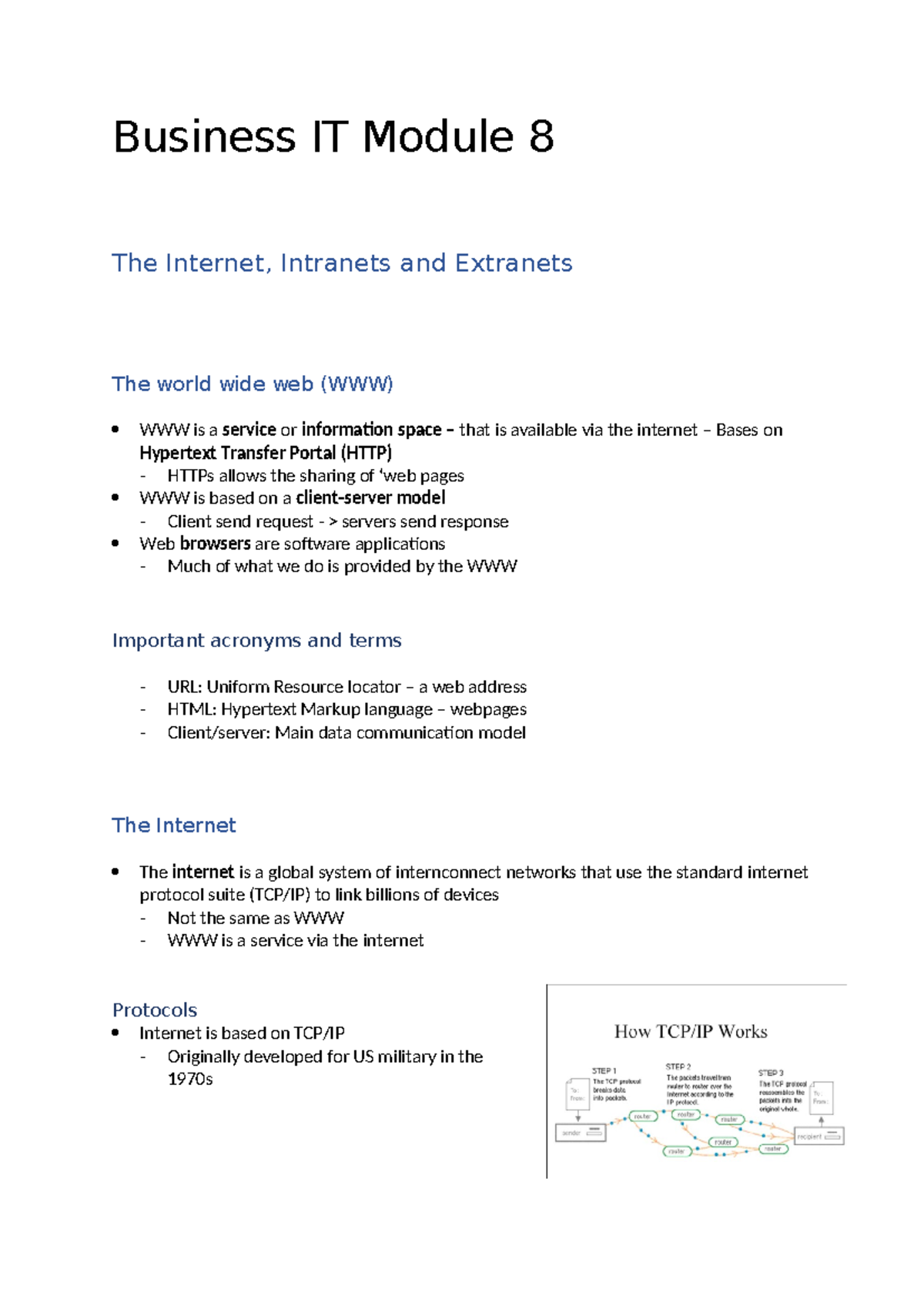 Business IT Module 8 - NBN: Usually hybrid Fiver-optic/coaxial cable ...