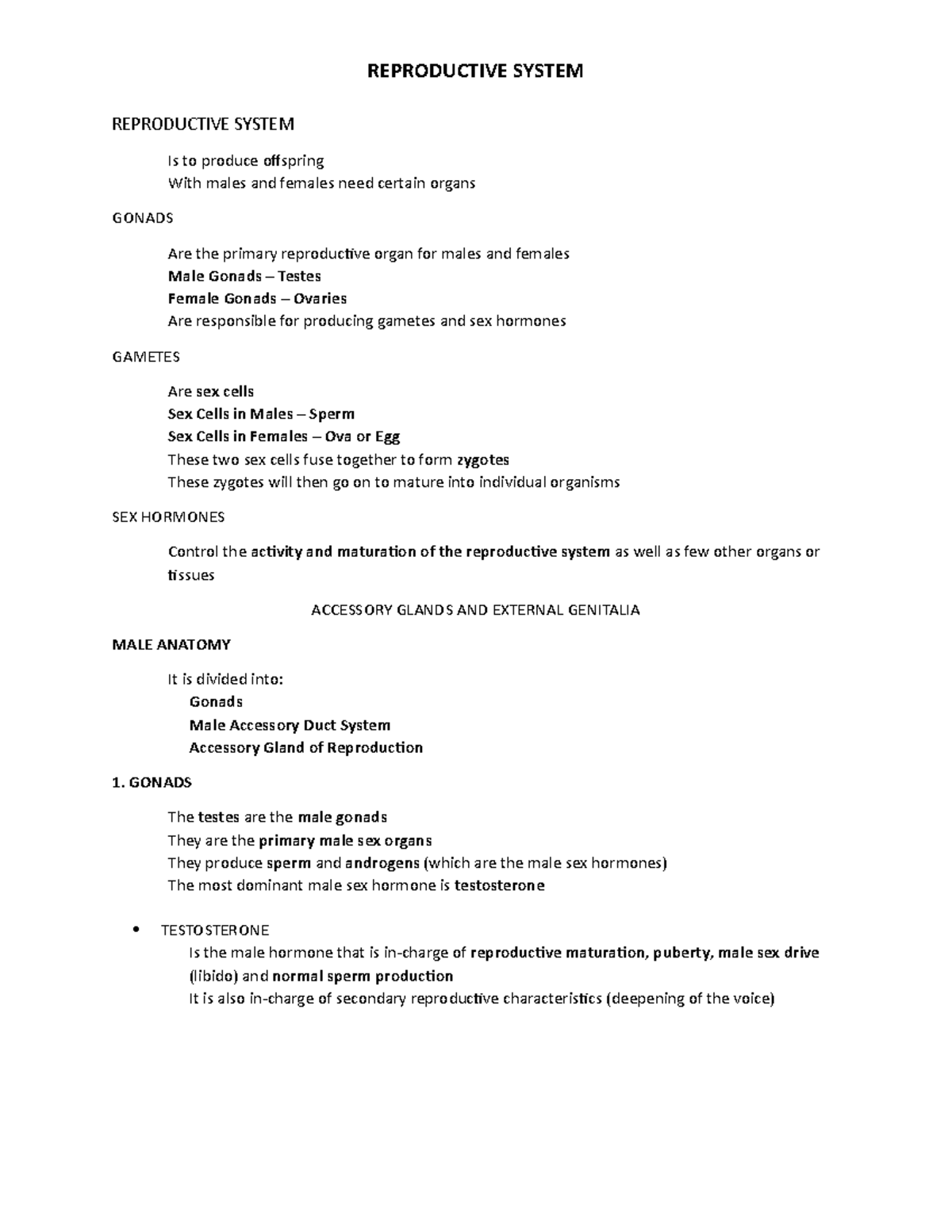 Reproductive System anatomy - REPRODUCTIVE SYSTEM Is to produce ...