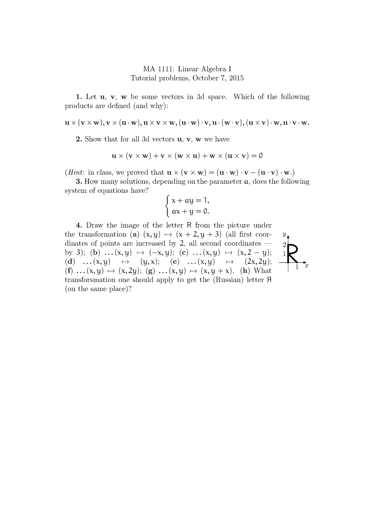 220Week1Notes - UgaBuga - Linear Algebra - Studocu