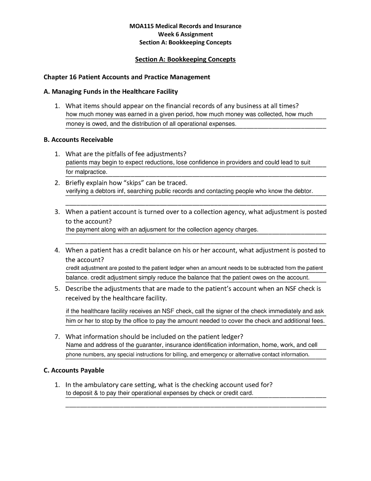 advanced health assessment week 6 assignment