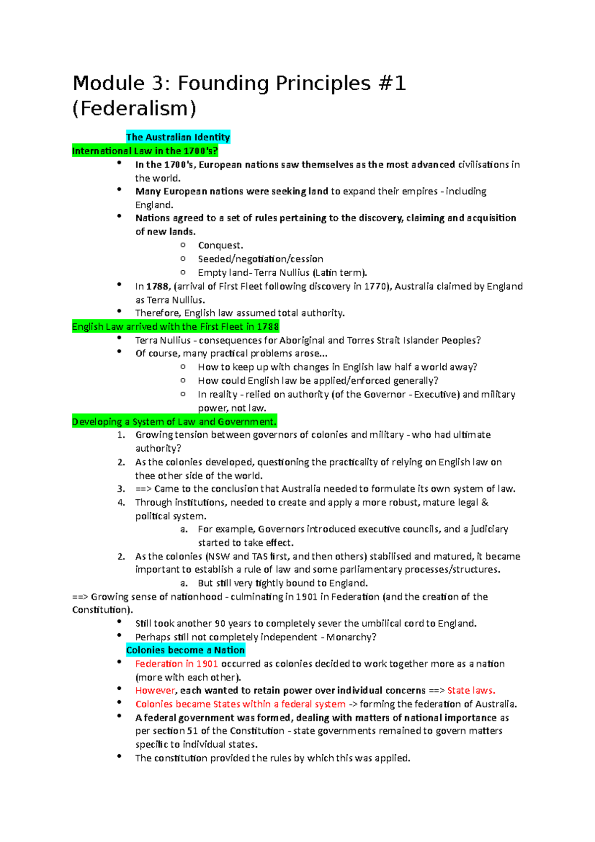 Week 3 - 1003CCJ - Lecture notes 3 - Module 3: Founding Principles ...