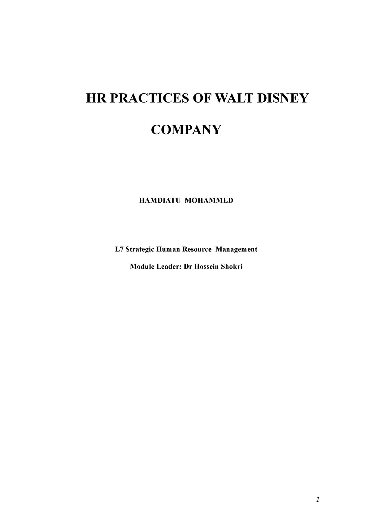 disney hr case study