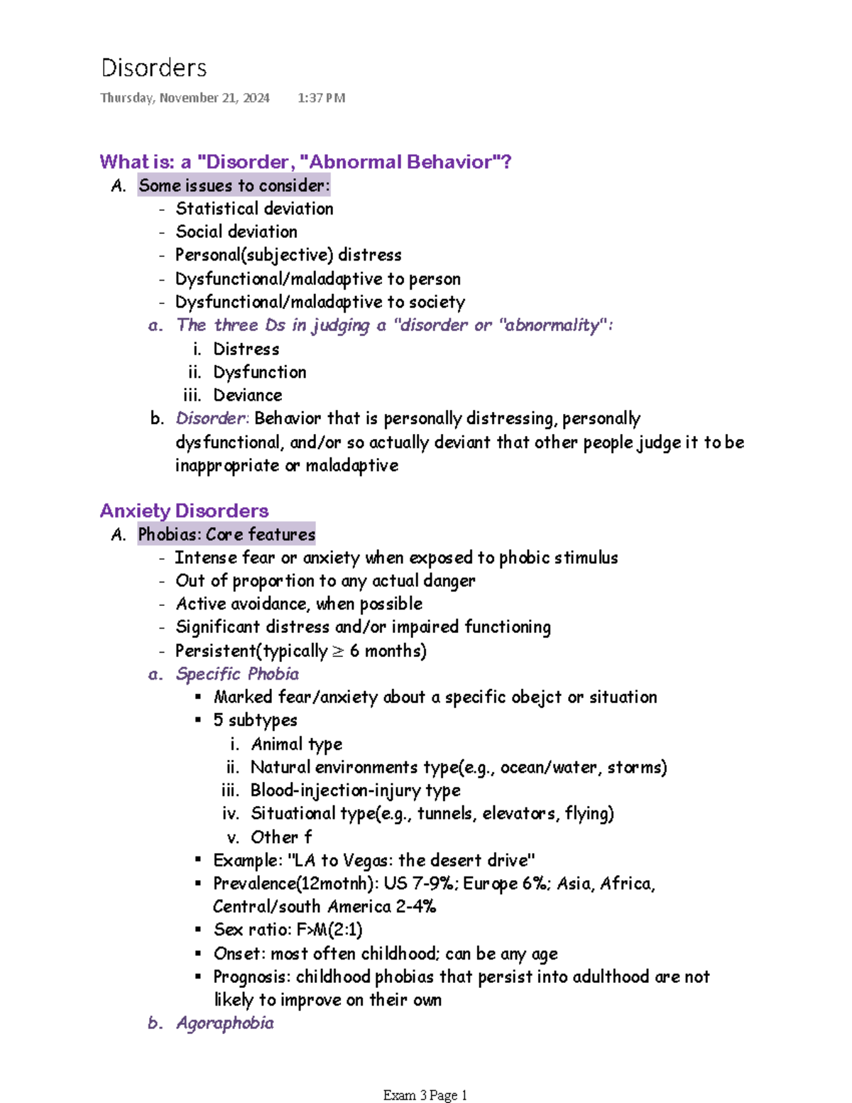 Disorders - enjoy - What is: a 