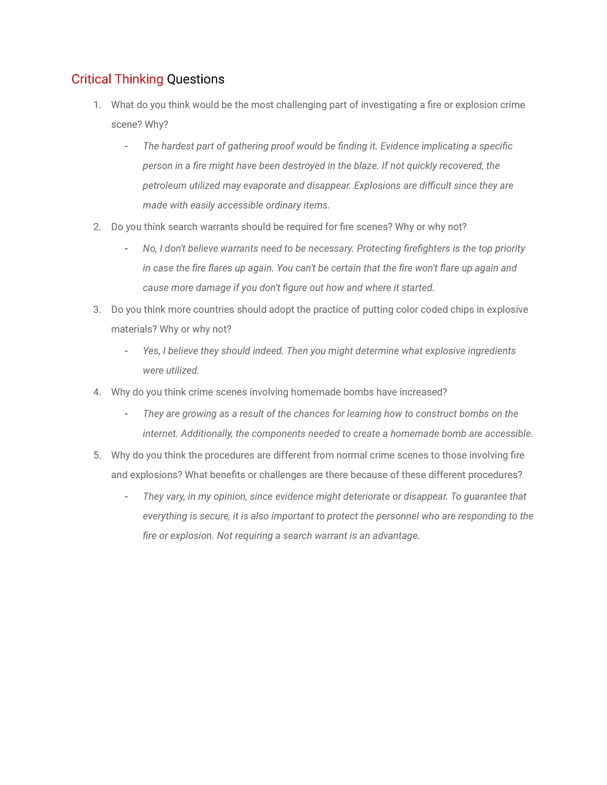 unit 8 critical thinking questions sociology