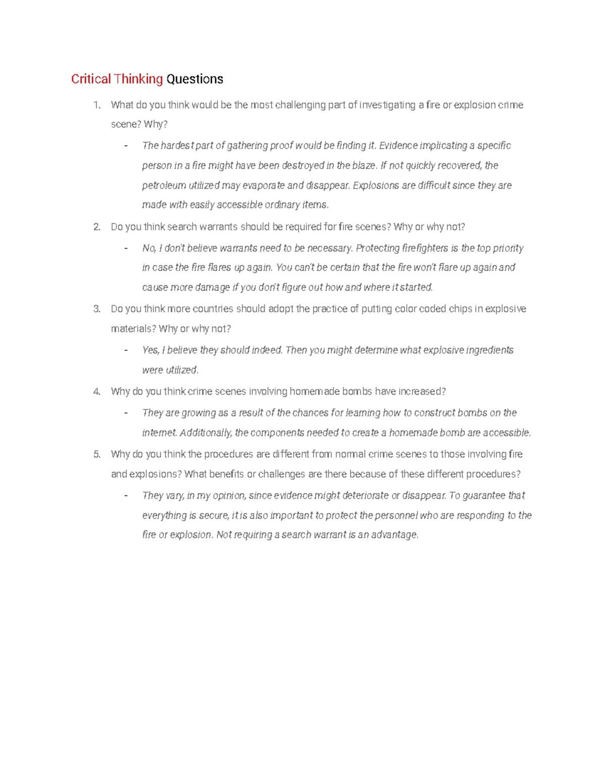 unit 8 critical thinking questions sociology