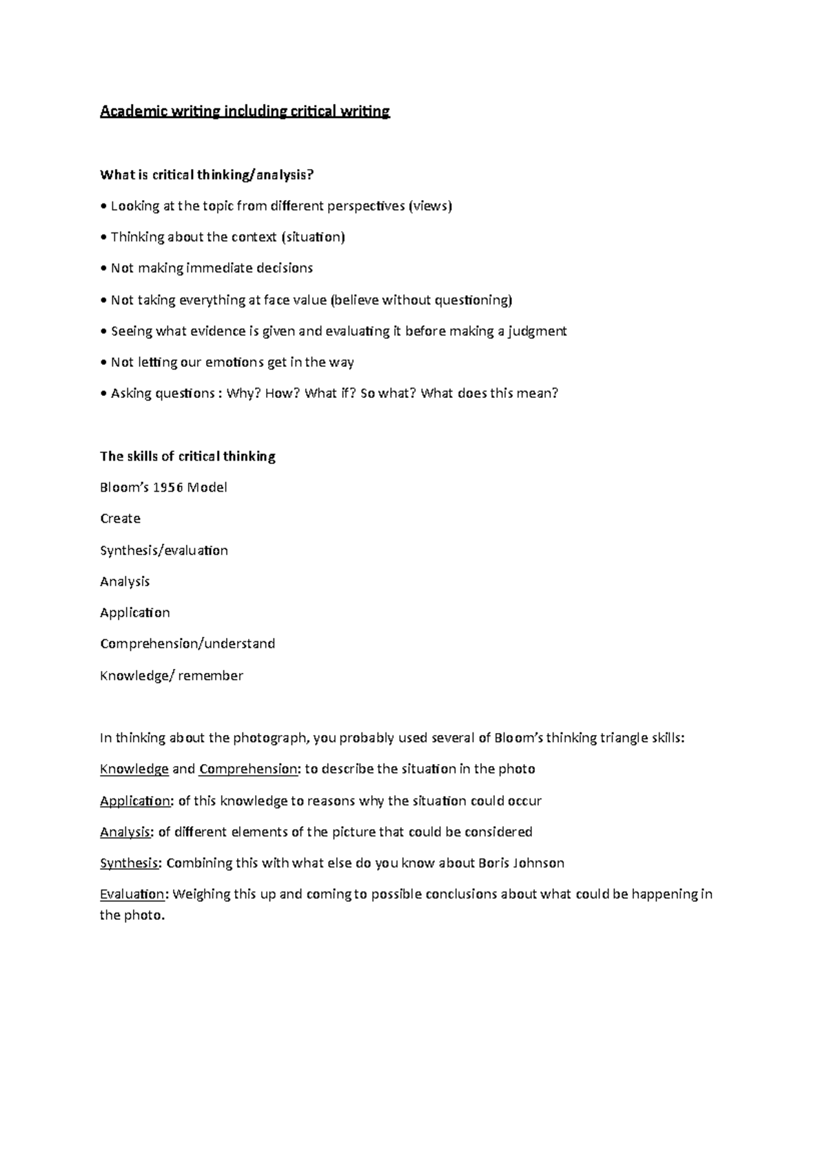 Academic writing including critical writing - What is your paragraphs ...