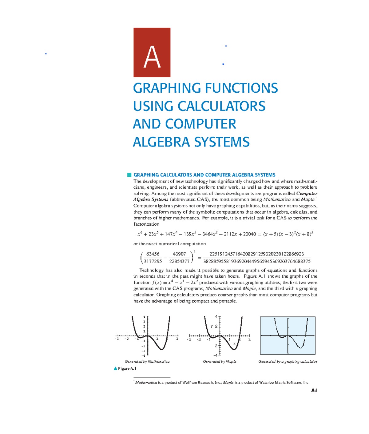 Math work chA Math work A A GRAPHING FUNCTIONS USING CALCULATORS