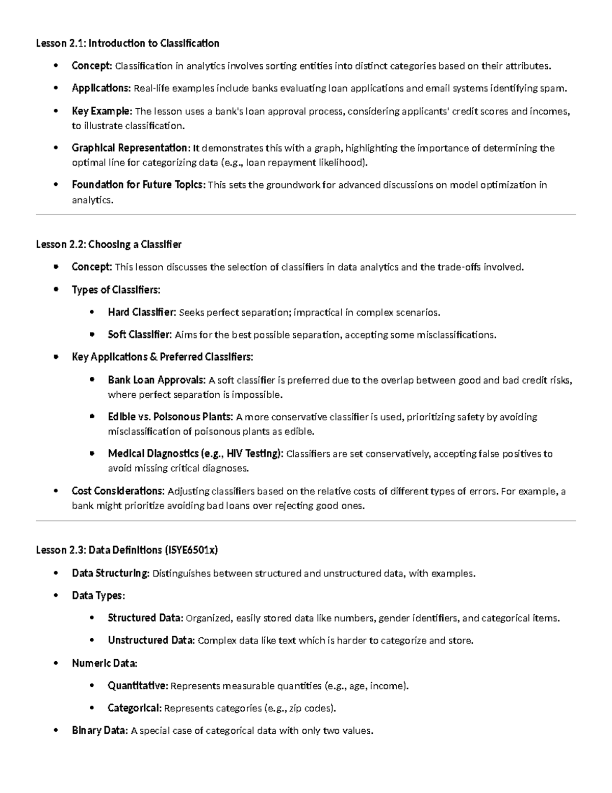 Lesson Summaries Modules 1-16 - Lesson 2: Introduction to ...