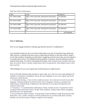 [Solved] Choose two of the mathematical practice standards and provide ...
