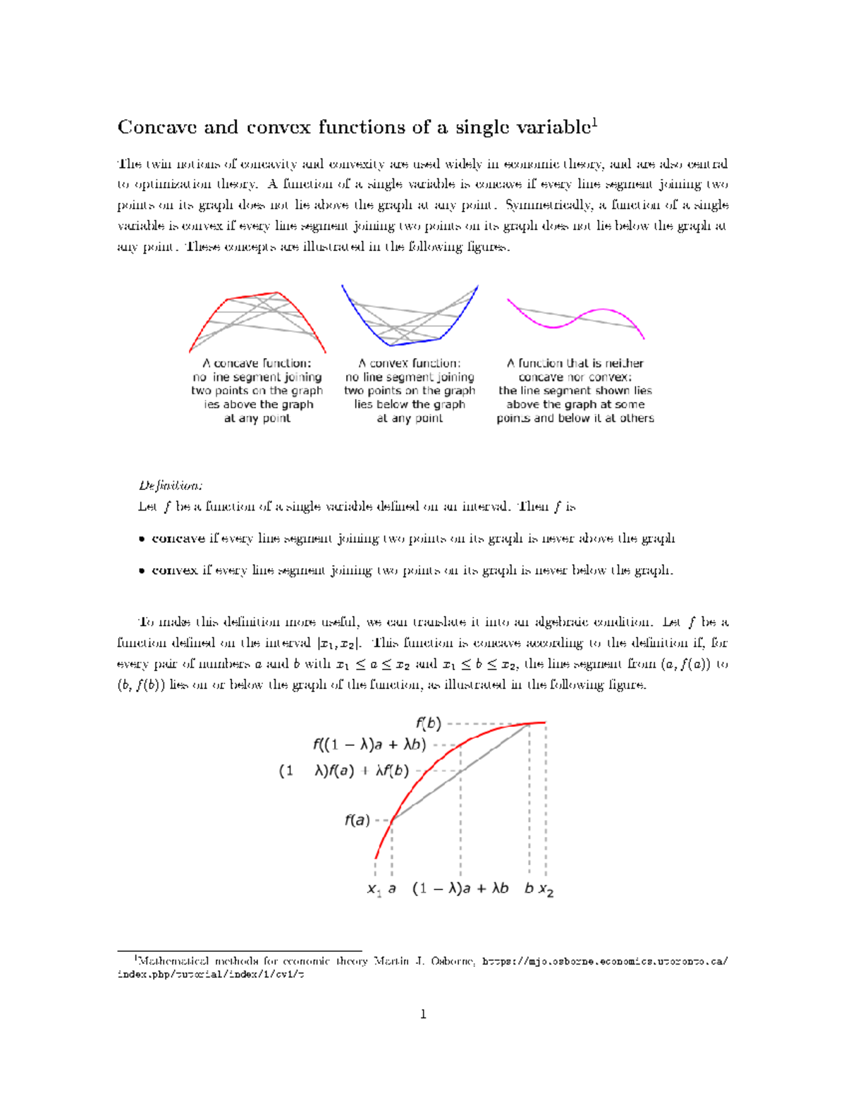 Concavity And Convexity Concaveand Convexfunctionsofa Singlevariable