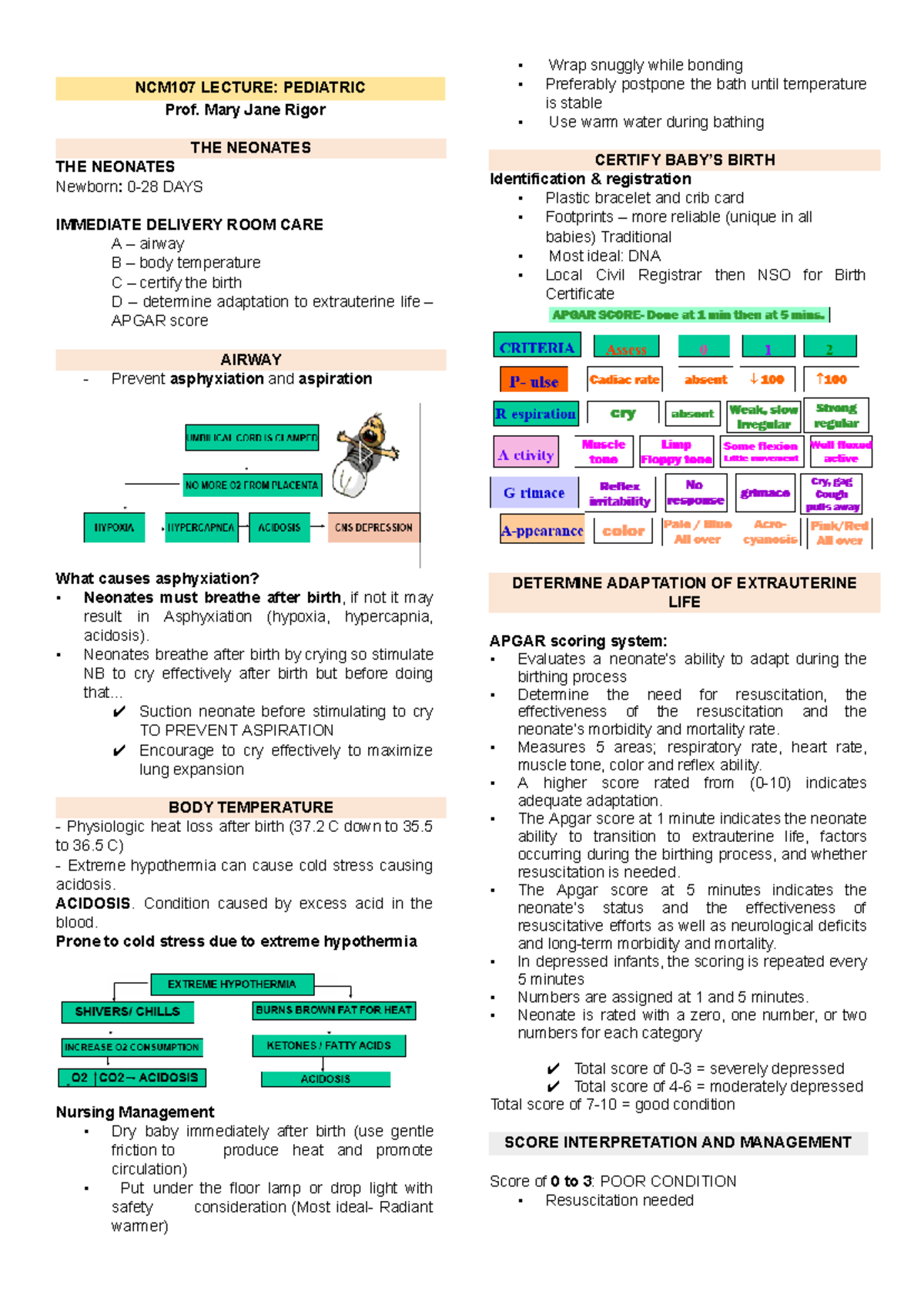 Newborn-Care-1 - NCM107 LECTURE: PEDIATRIC Prof. Mary Jane Rigor THE ...