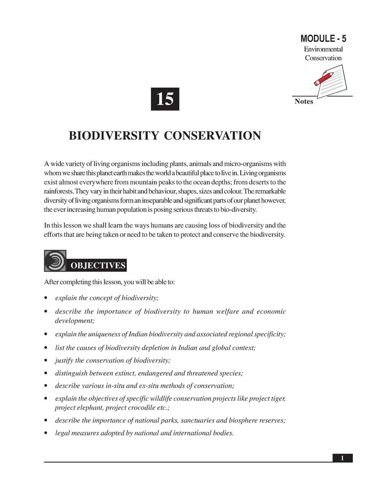 essay about biodiversity conservation