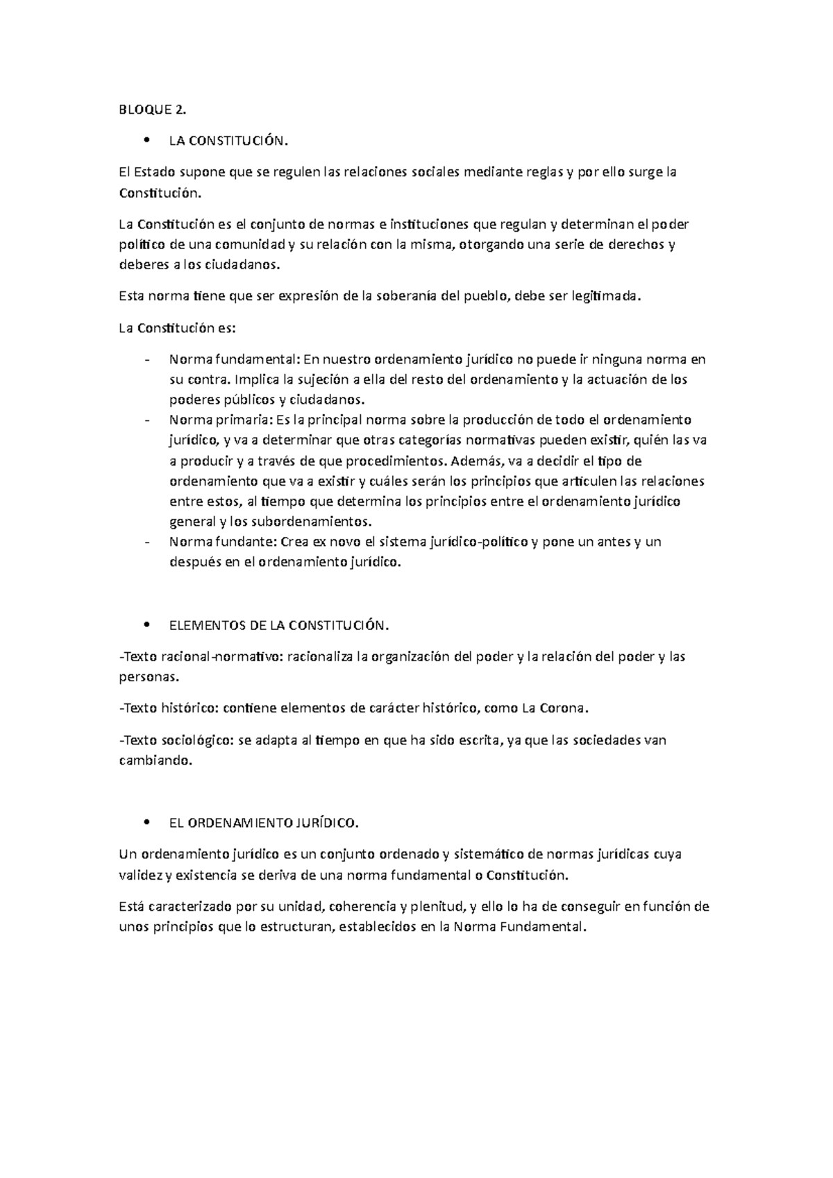 Bloque 2 - Resúmenes Derecho Constitucional - BLOQUE 2. LA El Estado ...