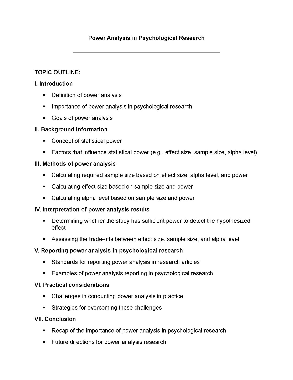 importance of power analysis in research