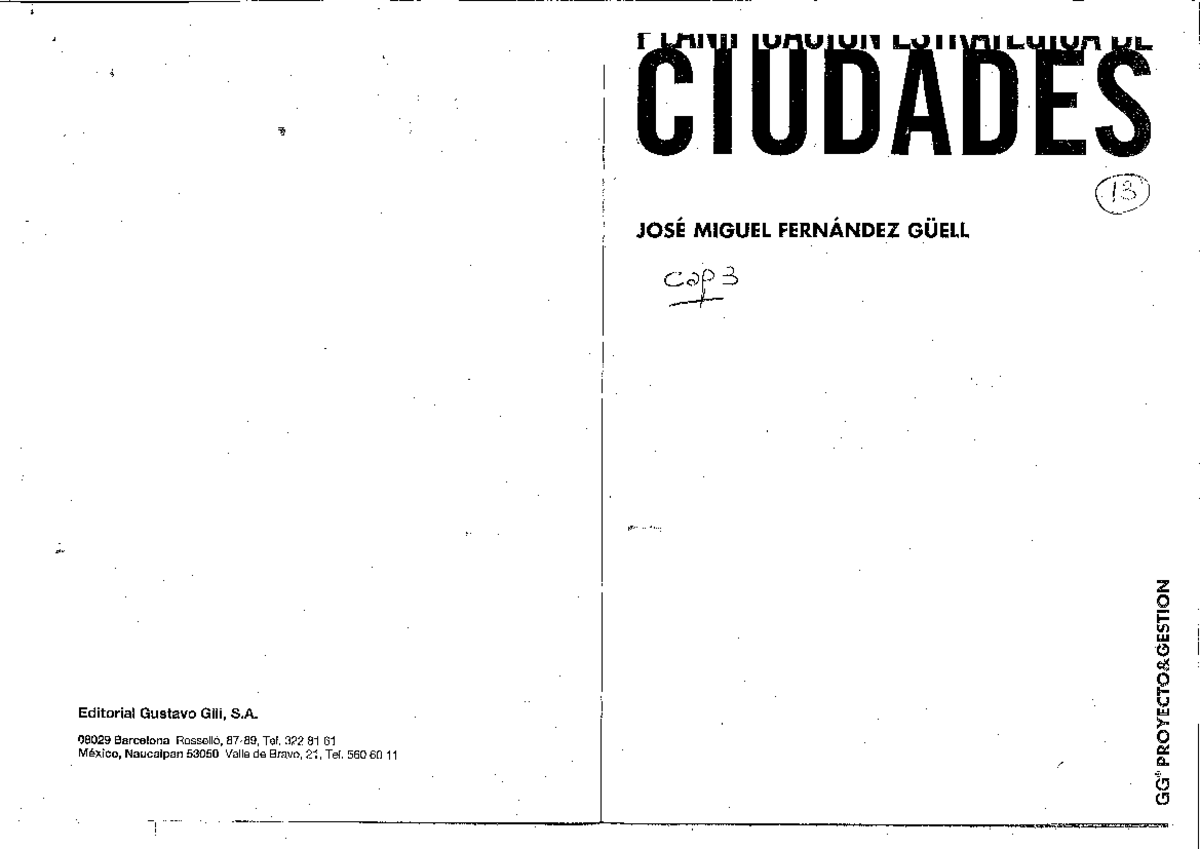 Fernández Guell. Planificación estratégica de ciudades - José MIGUEL