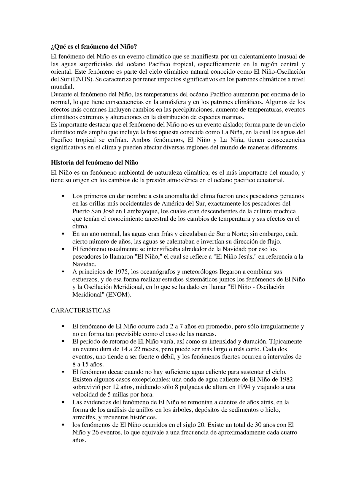 Qué Es El Fenómeno Del Niño - ¿Qué Es El Fenómeno Del Niño? El Fenómeno ...