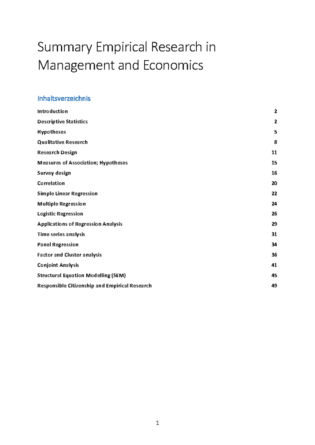 empirical research in management and economics tum