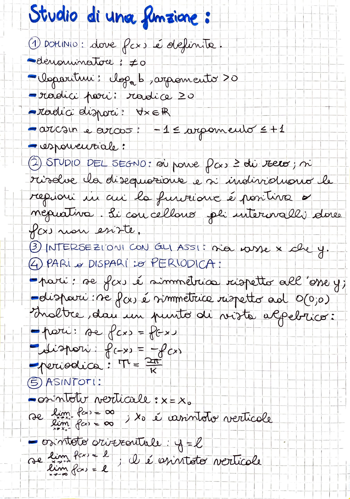 Studio Di Una Funzione - Matematica Generale - Studocu