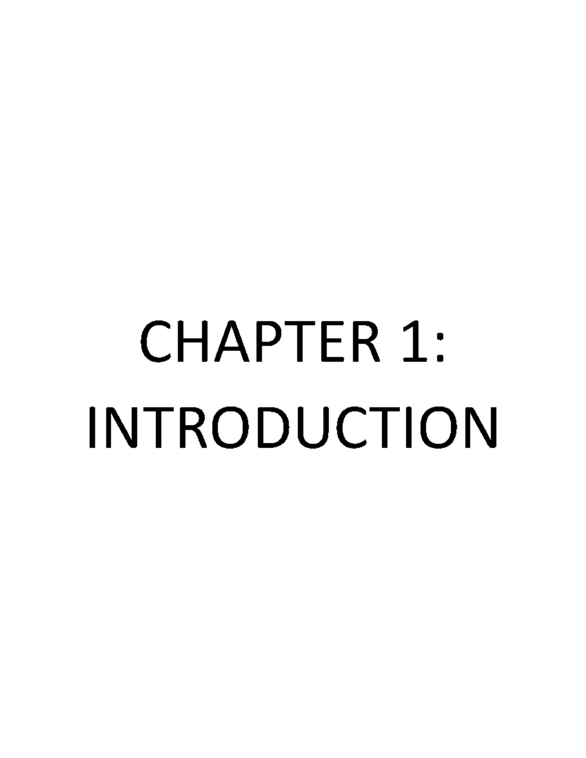 Introduction To The Business (autosaved) - Chapter 1: Introduction 1 