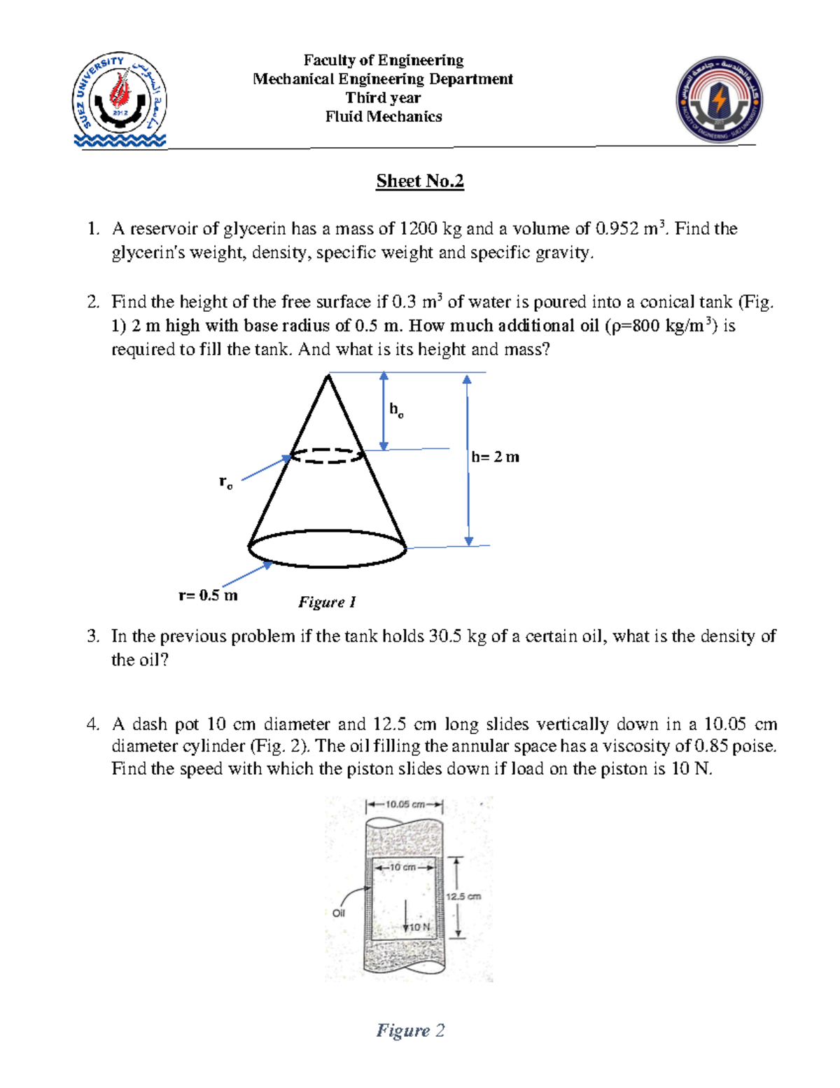 2 - fluid - Faculty of Engineering Mechanical Engineering Department ...