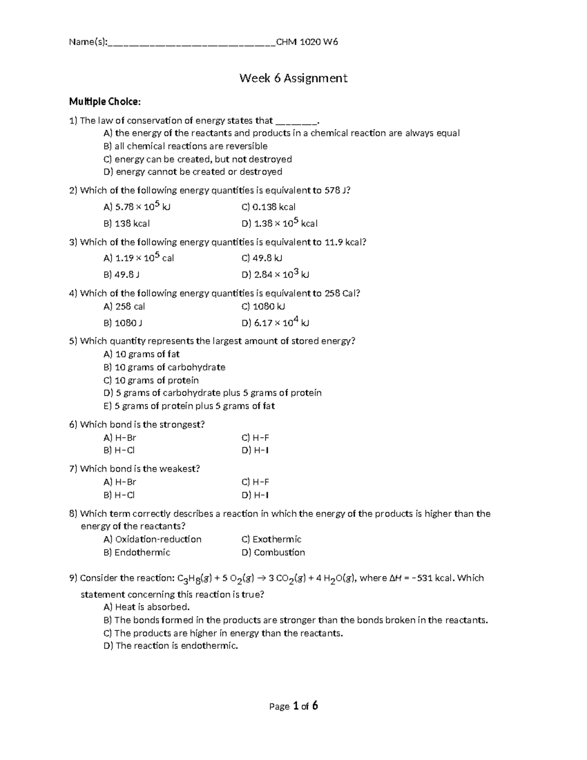 W6 lab - Just need help with this assigment - Week 6 Assignment ...