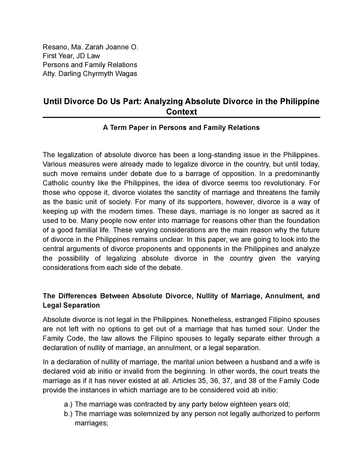 research paper about divorce in the philippines pdf