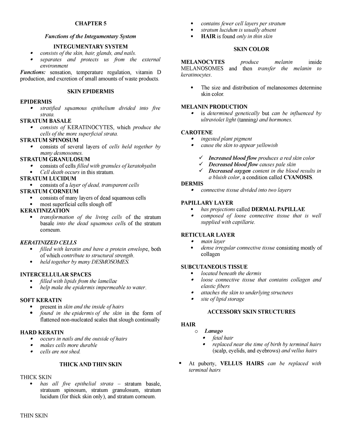 Chapter 5 - Anatomy And Physiology - BSMLS - Studocu