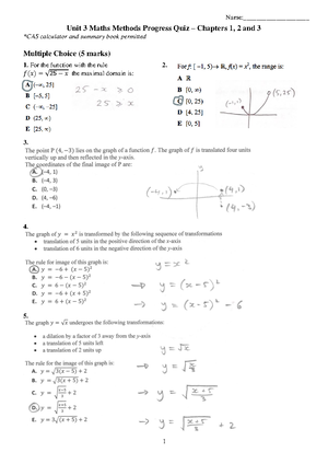 Maths Methods Units And Exam Solutions Maths Methods Units