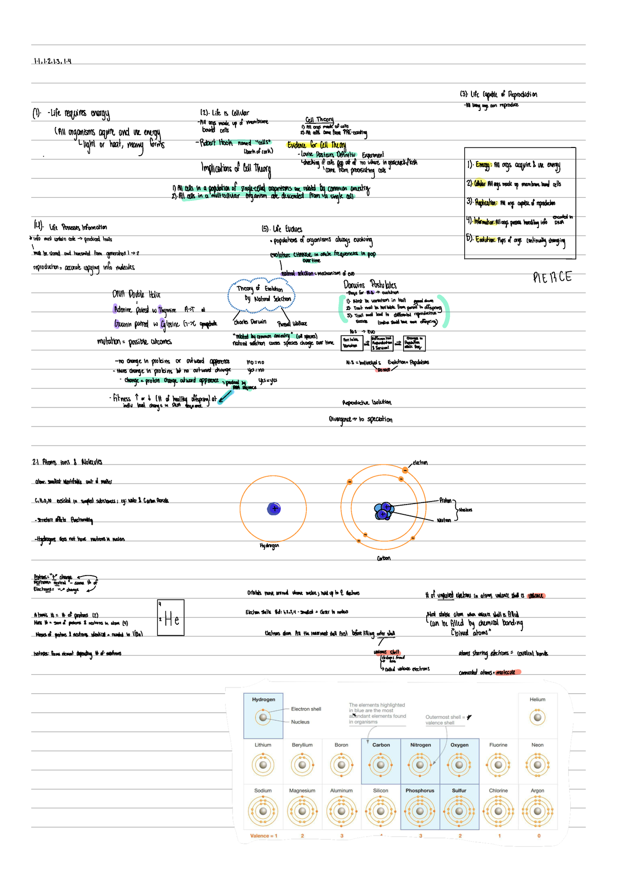 Reading Summaries - Summary Introduction to Cell and Molecular Biology ...