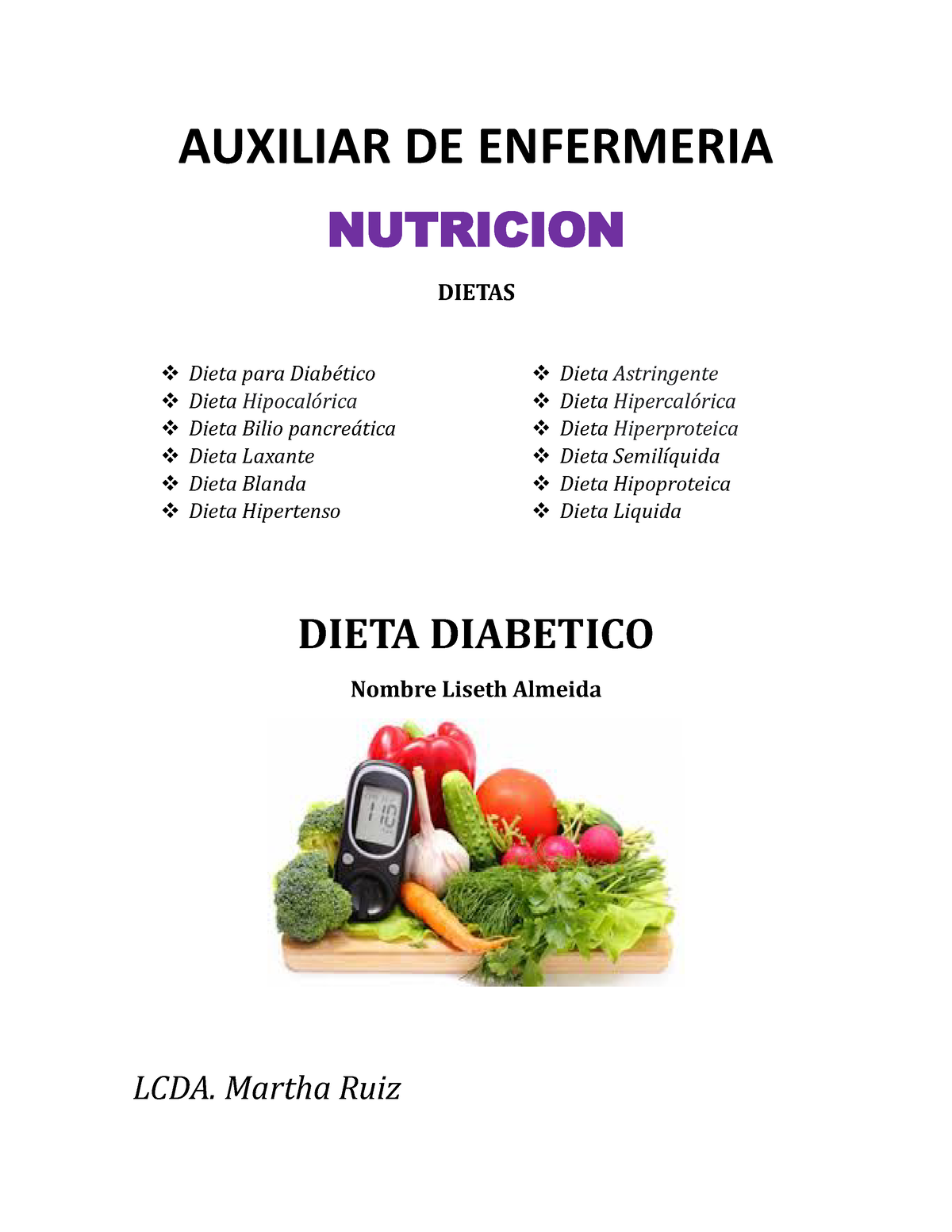 La cena para perder peso que me ha recomendado hacer (de lunes a viernes)  una nutricionista experta en bioquímica