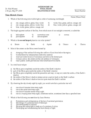 Astronomy Notes - The Solar System Solar System: O Named After Sol (Sun ...