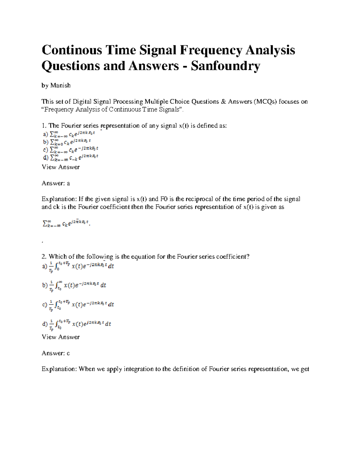 374037822 4 Questions on Frequency Analysis of Signals and Systems ...