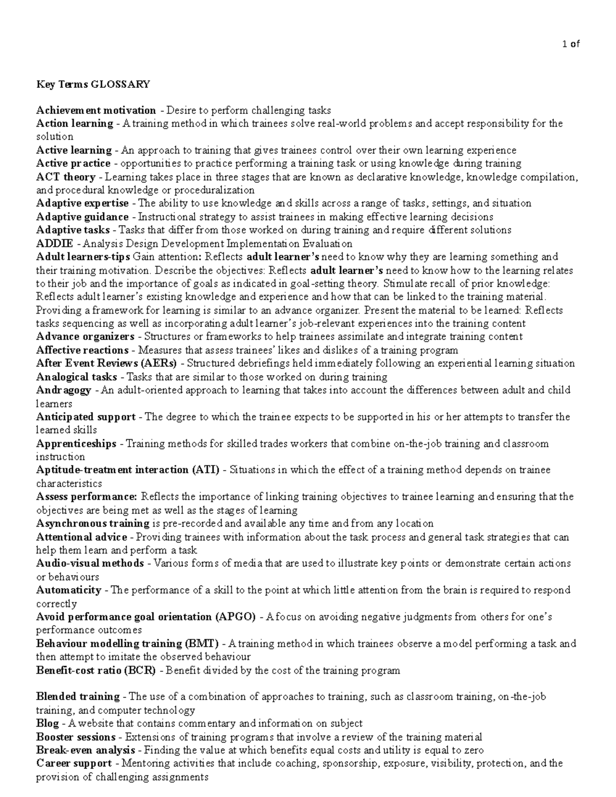 Keyterms - key terms / Glossary Saks 2019 - Key Terms GLOSSARY ...