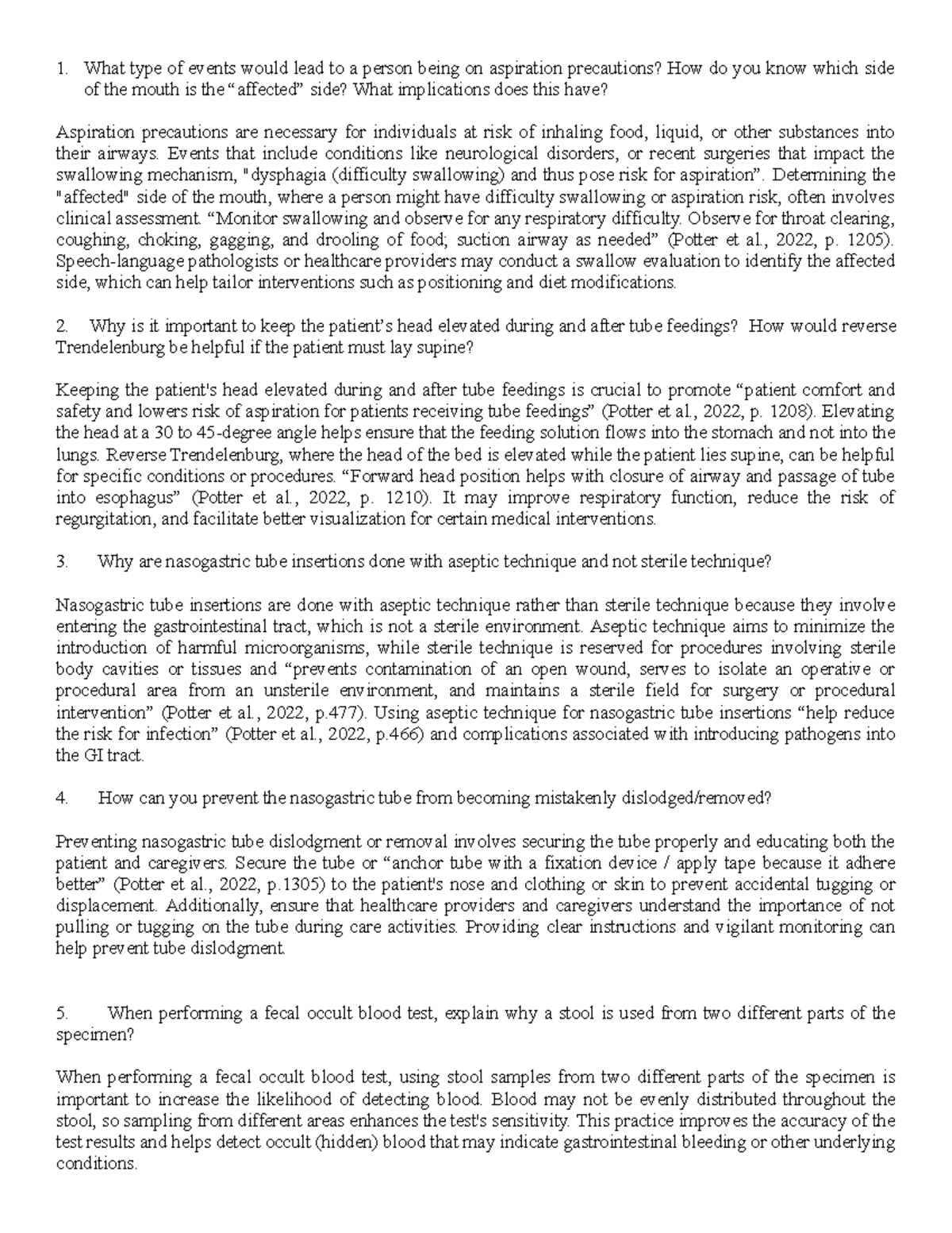 Discussion 3in PNP - What type of events would lead to a person being ...
