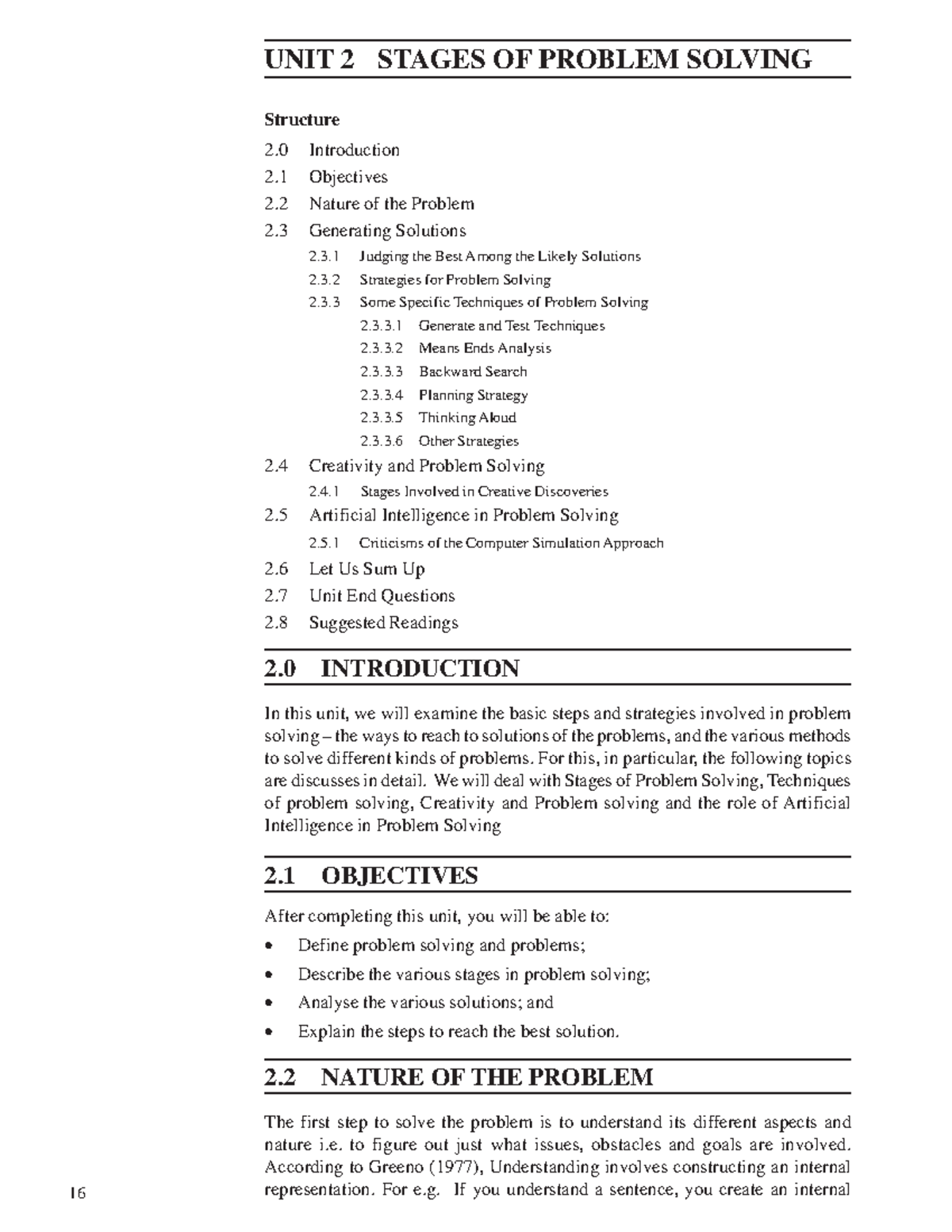 Unit-2 - MA psychology notes - Problem Solving UNIT 2 STAGES OF PROBLEM ...