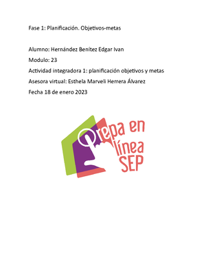 Proyecto integrador modulo 2 - Proyecto de Vida A lo largo de estas ...