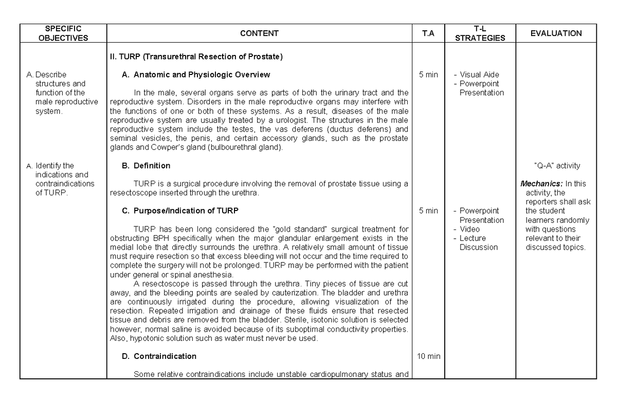 Scribfree - Ppt lecture - SPECIFIC OBJECTIVES CONTENT T T-L STRATEGIES ...