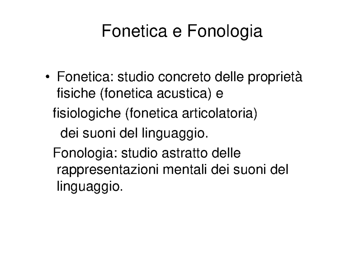 tipiche articolazioni dei suoni nel linguaggio