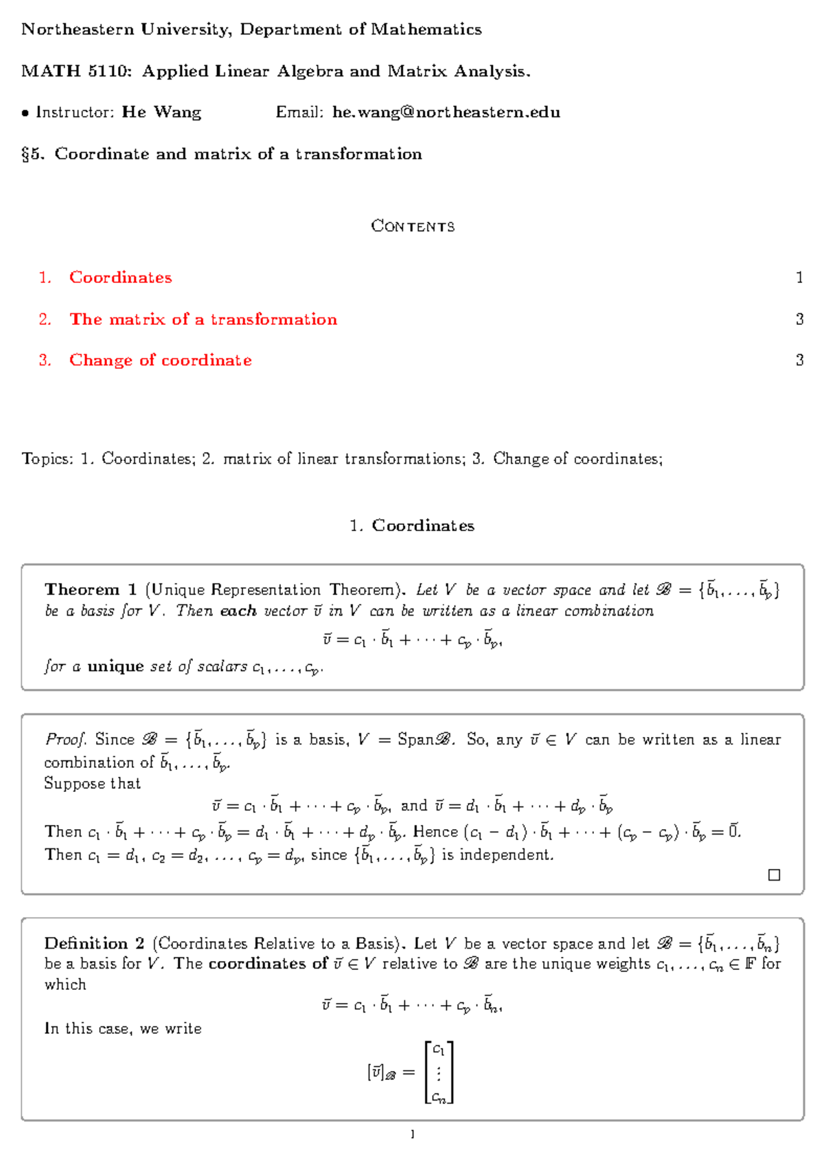 Sec5 Professor He Wang Northeastern University, Department of