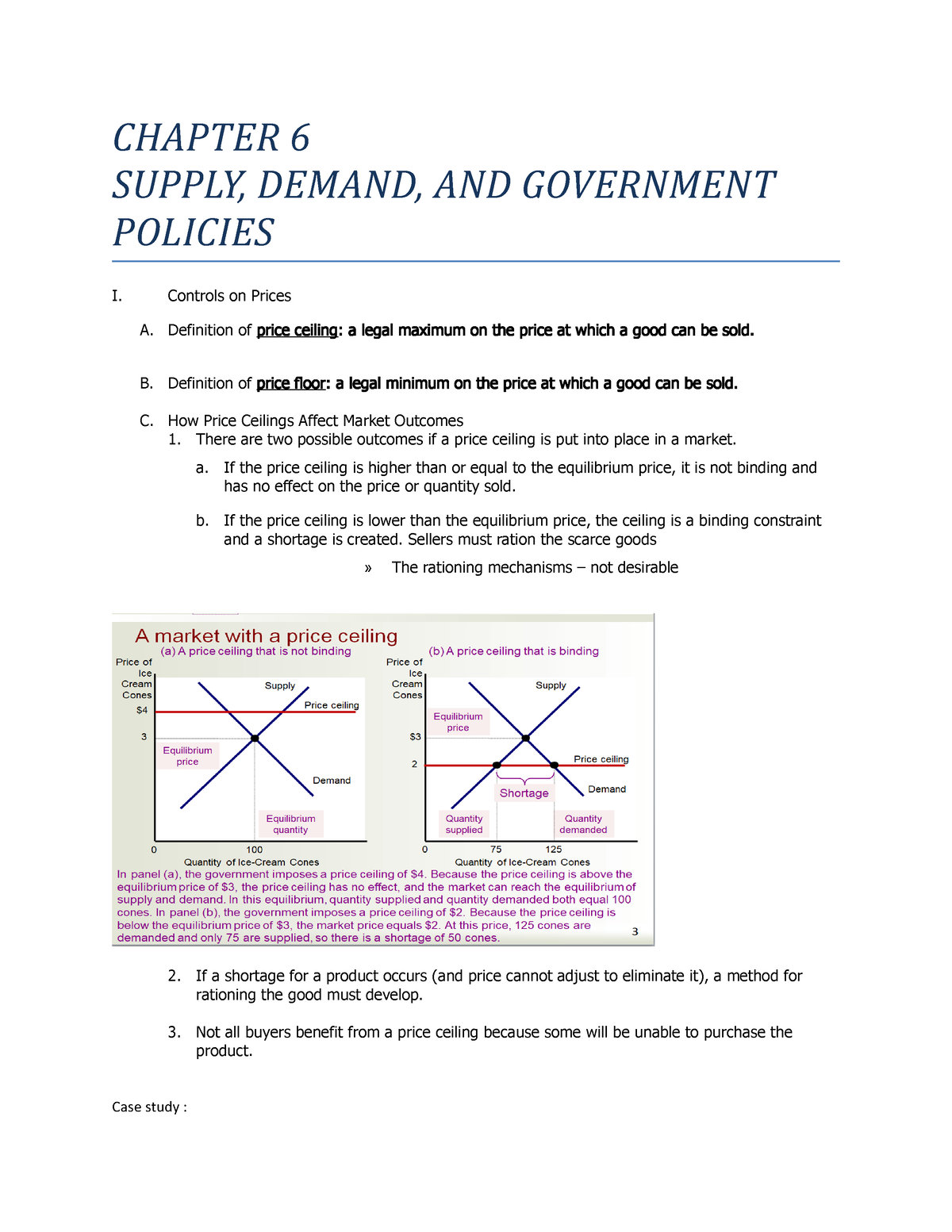 Chapter 6 - ECO111 - CHAPTER 6 SUPPLY, DEMAND, AND GOVERNMENT POLICIES ...