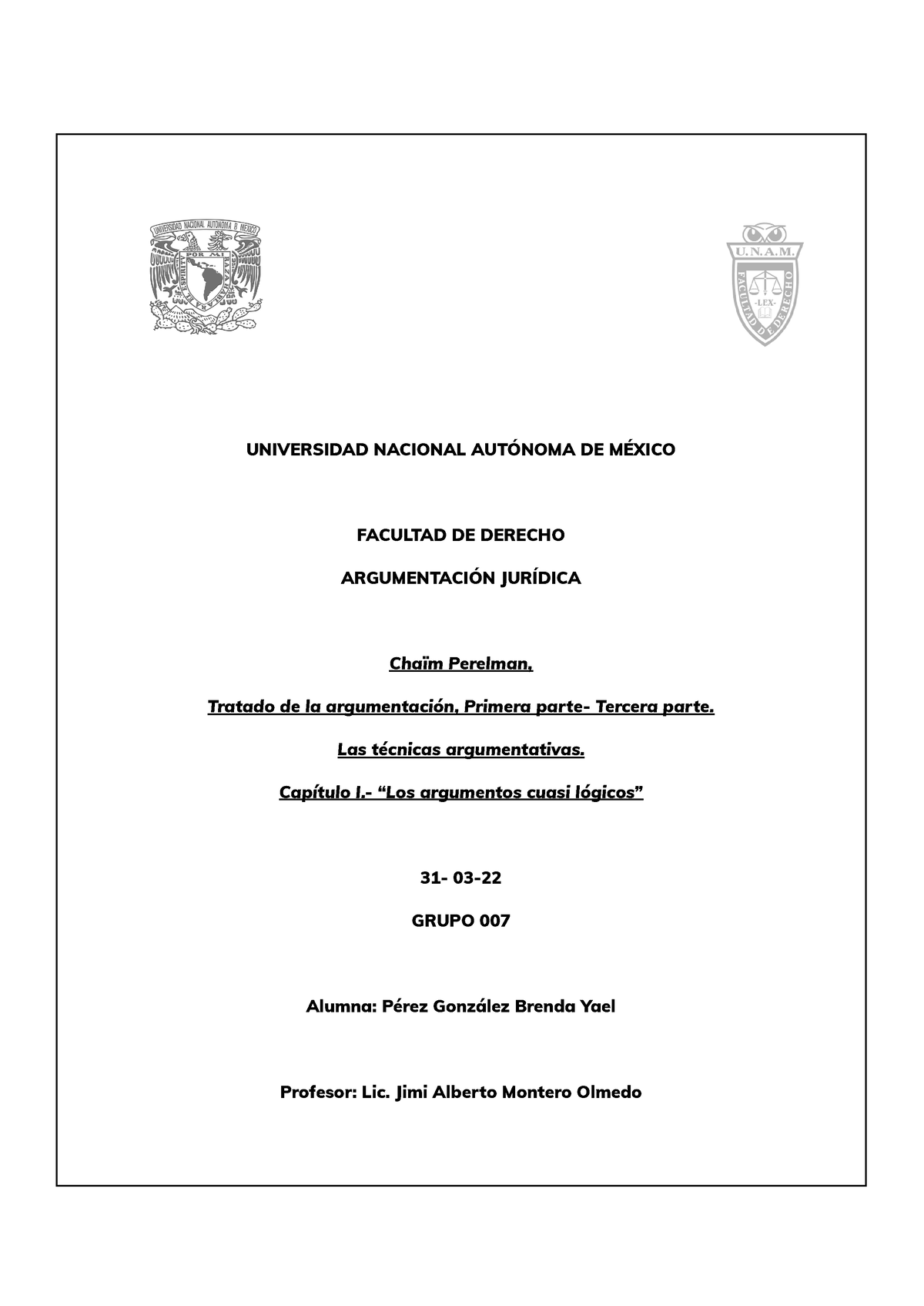 Chaïm Perelman, Tratado De La Argumentación - Argumentación Jurídica ...