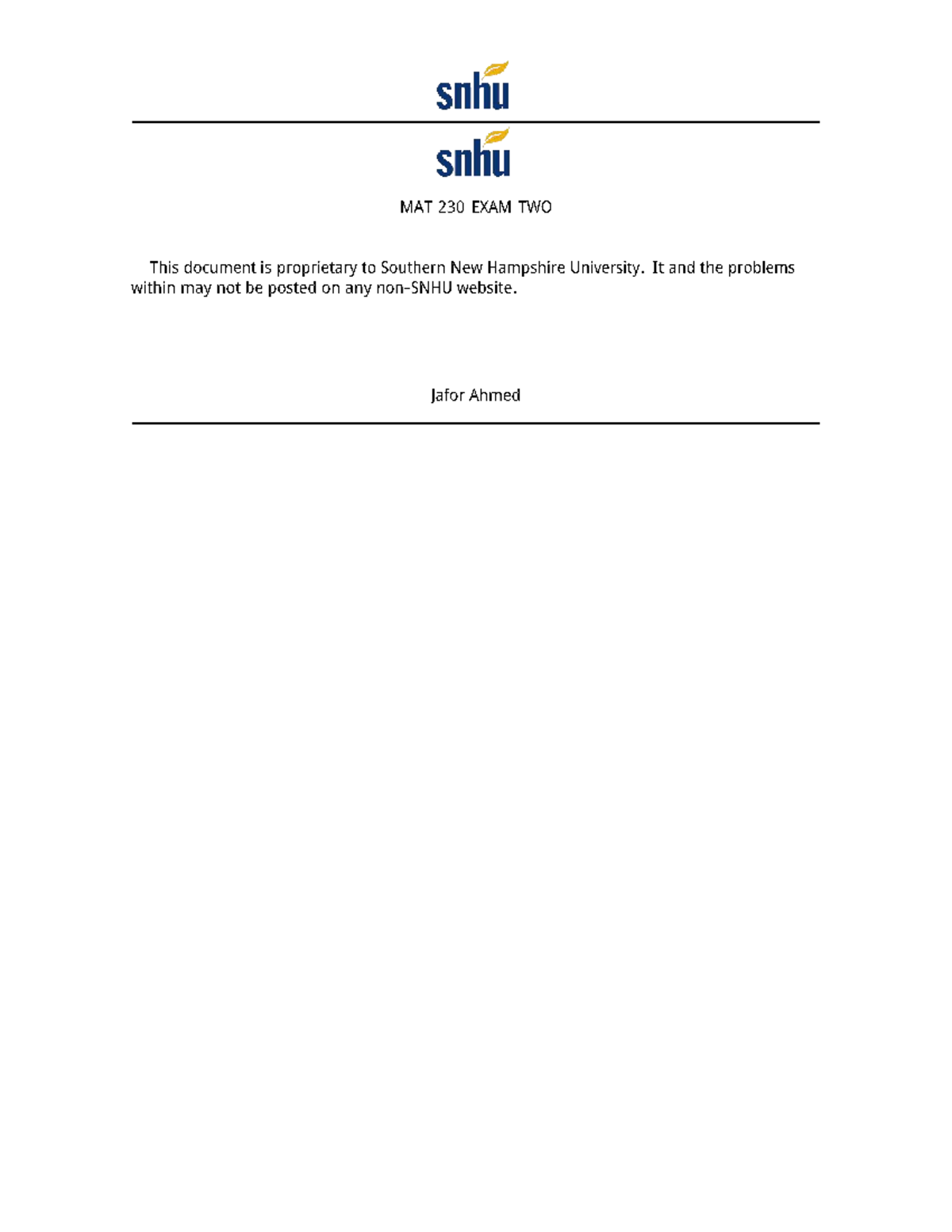 7-3 Exam Two - Apply logic and set theory in authentic problems Solve ...